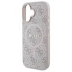 Guess GUHMP16SG4GFRP iPhone 16 6,1" różowy/pink MagSafe PU 4G Ring Classic Logo