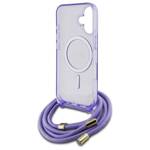 Guess GUHMP16SHCTSGNSU iPhone 16 6.1"     fioletowy/purple hardcase Crossbody Cord Script MagSafe