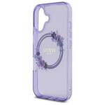 Guess GUHMP16SHFWFCU iPhone 16 6.1" fioletowy/purple hardcase IML Flowers Wreath MagSafe