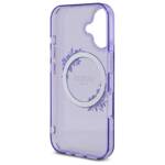 Guess GUHMP16SHFWFCU iPhone 16 6.1" fioletowy/purple hardcase IML Flowers Wreath MagSafe