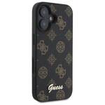 Guess GUHMP16SPGPYSK iPhone 16 czarny/black HC MagSafe PU Peony Script