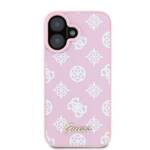 Guess GUHMP16SPGPYSP iPhone 16 różowy/pink HC MagSafe PU Peony Script