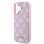 Guess GUHMP16SPGPYSP iPhone 16 różowy/pink HC MagSafe PU Peony Script