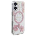 Guess GUHMP16SRBFGFGMP iPhone 16 6.1"     różowy/pink hardcase Resin Flower Glitter MagSafe