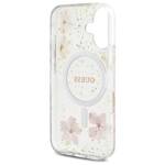 Guess GUHMP16SRBFGFGMP iPhone 16 6.1"     różowy/pink hardcase Resin Flower Glitter MagSafe