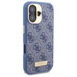 Guess GUHMP16SU4GPRB iPhone 16 6.1" niebieski/blue hardcase 4G Logo Plate MagSafe