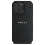 Guess GUHMP16XPGHSMMK iPhone 16 Pro Max czrny/black MagSafe PU Grained Gold Ring