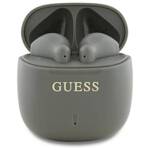 Guess słuchawki Bluetooth GUTWSJ14ESGE    TWS + stacja dokująca taupe Printed Classic Logo