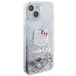 Hello Kitty HKHCP14SLIKHET iPhone 14 / 15 / 13 6.1" srebrny/silver hardcase Liquid Glitter Charms Kitty Head