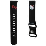 Hello Kitty Pasek Uniwersalny HKUWMSCHBLK Silicone Kitty Head czarny/black 20mm