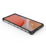 Honeycomb etui pancerny pokrowiec z żelową ramką Samsung Galaxy A72 4G czerwony