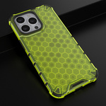 Honeycomb etui pancerny pokrowiec z żelową ramką iPhone 13 Pro zielony