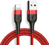 JELLICO USB KABEL - A4 3.1A LIGHTNING 1.2M CZERWONY