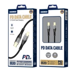 JELLICO kabel B20 USB-C - Lightning PD 30W 1M Czarny