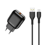 JELLICO ładowarka sieciowa C32 18W 1xUSB QC3.0 + kabel Micro USB Czarny