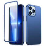 Joyroom 360 Full Case etui pokrowiec do iPhone 13 Pro Max obudowa na tył i przód + szkło hartowane niebieski (JR-BP928 blue)
