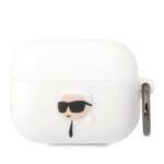 KARL LAGERFELD KLAPRUNIKH AIRPODS PRO COVER BIAŁY/WHITE SILICONE KARL HEAD 3D