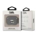 KARL LAGERFELD KLAPUKHGK AIRPODS PRO COVER CZARNY/BLACK GLITTER KARL`S HEAD