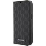 KARL LAGERFELD KLBKP14XSAKLHPK IPHONE 14 PRO MAX 6.7" BOOKCASE CZARNY/BLACK SAFFIANO MONOGRAM