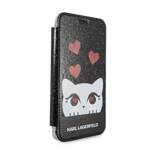 KARL LAGERFELD KLFLBKPXVDCBK IPHONE X/XS BLACK BOOK VALENTINE