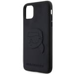 KARL LAGERFELD KLHCN613DRKNK IPHONE 11 / XR 6.1" CZARNY/BLACK HARDCASE RUBBER KARL HEAD 3D