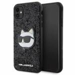 KARL LAGERFELD KLHCN61G2CPK IPHONE 11 / XR 6.1" CZARNY/BLACK HARDCASE GLITTER CHOUPETTE PATCH