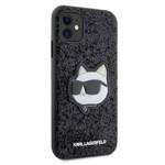 KARL LAGERFELD KLHCN61G2CPK IPHONE 11 / XR 6.1" CZARNY/BLACK HARDCASE GLITTER CHOUPETTE PATCH