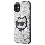 KARL LAGERFELD KLHCN61G2CPS IPHONE 11 / XR 6.1" SREBRNY/SILVER HARDCASE GLITTER CHOUPETTE PATCH