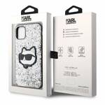 KARL LAGERFELD KLHCN61G2CPS IPHONE 11 / XR 6.1" SREBRNY/SILVER HARDCASE GLITTER CHOUPETTE PATCH