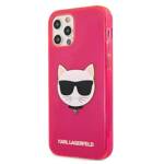 KARL LAGERFELD KLHCP12LCHTRP IPHONE 12 PRO MAX 6,7" RÓŻOWY/PINK HARDCASE GLITTER CHOUPETTE FLUO