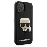 KARL LAGERFELD KLHCP12LKH3DBK IPHONE 12 PRO MAX 6,7" CZARNY/BLACK HARDCASE 3D RUBBER KARL`S HEAD