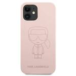 KARL LAGERFELD KLHCP12SSILTTPI IPHONE 12 MINI 5,4" SILICONE IKONIK OUTLINE RÓŻOWY/PINK