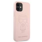 KARL LAGERFELD KLHCP12SSILTTPI IPHONE 12 MINI 5,4" SILICONE IKONIK OUTLINE RÓŻOWY/PINK