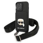 KARL LAGERFELD KLHCP13LSAKHPK IPHONE 13 PRO / 13 6,1" HARDCASE SAFFIANO METAL KARL HEAD