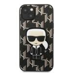 KARL LAGERFELD KLHCP13MPMNIKBK IPHONE 13 / 14 / 15 6,1" HARDCASE CZARNY/BLACK MONOGRAM IKONIK PATCH