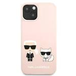 KARL LAGERFELD KLHCP13MSSKCI IPHONE 13 / 14 / 15 6,1" HARDCASE JASNO RÓŻOWY/LIGHT PINK SILICONE KARL & CHOUPETTE