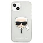 KARL LAGERFELD KLHCP13SKHTUGLS IPHONE 13 MINI 5,4" SREBRNY/SILVER HARDCASE GLITTER KARL`S HEAD