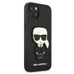 KARL LAGERFELD KLHCP13SOKPK IPHONE 13 MINI 5,4" CZARNY/BLACK HARDCASE SAFFIANO IKONIK KARL`S PATCH