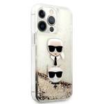 KARL LAGERFELD KLHCP13XKICGLD IPHONE 13 PRO MAX 6,7" ZŁOTY/GOLD HARDCASE LIQUID GLITTER KARL&CHOUPETTE HEAD