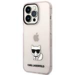 KARL LAGERFELD KLHCP14LCTTRI IPHONE 14 PRO 6,1" HARDCASE RÓŻOWY/PINK TRANSPARENT CHOUPETTE BODY