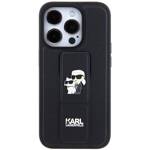 KARL LAGERFELD KLHCP14LGSAKCPK IPHONE 14 PRO 6.1" CZARNY/BLACK HARDCASE GRIPSTAND SAFFIANO KARL&CHOUPETTE PINS