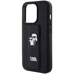 KARL LAGERFELD KLHCP14LGSAKCPK IPHONE 14 PRO 6.1" CZARNY/BLACK HARDCASE GRIPSTAND SAFFIANO KARL&CHOUPETTE PINS