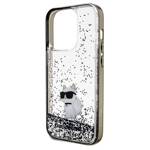 KARL LAGERFELD KLHCP14LLKCNSK IPHONE 14 PRO 6.1" TRANSPARENT HARDCASE LIQUID GLITTER CHOUPETTE