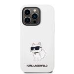 KARL LAGERFELD KLHCP14LSNCHBCH IPHONE 14 PRO 6,1" HARDCASE BIAŁY/WHITE SILICONE CHOUPETTE