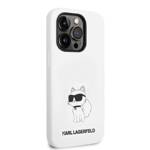 KARL LAGERFELD KLHCP14LSNCHBCH IPHONE 14 PRO 6,1" HARDCASE BIAŁY/WHITE SILICONE CHOUPETTE