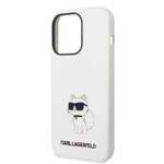 KARL LAGERFELD KLHCP14LSNCHBCH IPHONE 14 PRO 6,1" HARDCASE BIAŁY/WHITE SILICONE CHOUPETTE