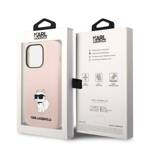 KARL LAGERFELD KLHCP14LSNCHBCP IPHONE 14 PRO 6,1" HARDCASE RÓŻOWY/PINK SILICONE CHOUPETTE