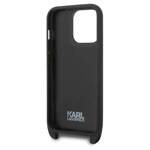 KARL LAGERFELD KLHCP14LSTMMK IPHONE 14 PRO 6,1" HARDCASE CZARNY/BLACK MONOGRAM PLAQUE LOGO STRAP