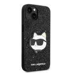 KARL LAGERFELD KLHCP14MG2CPK IPHONE 14 PLUS / 15 PLUS 6,7" CZARNY/BLACK HARDCASE GLITTER CHOUPETTE PATCH