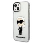 KARL LAGERFELD KLHCP14MHNIKTCT IPHONE 14 PLUS / 15 PLUS 6,7" TRANSPARENT HARDCASE IKONIK KARL LAGERFELD